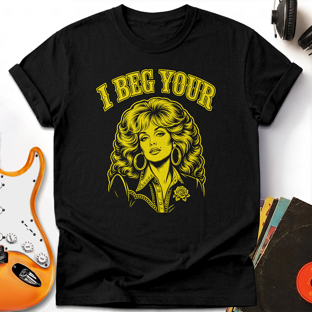 I Beg Your Parton Tee — Black