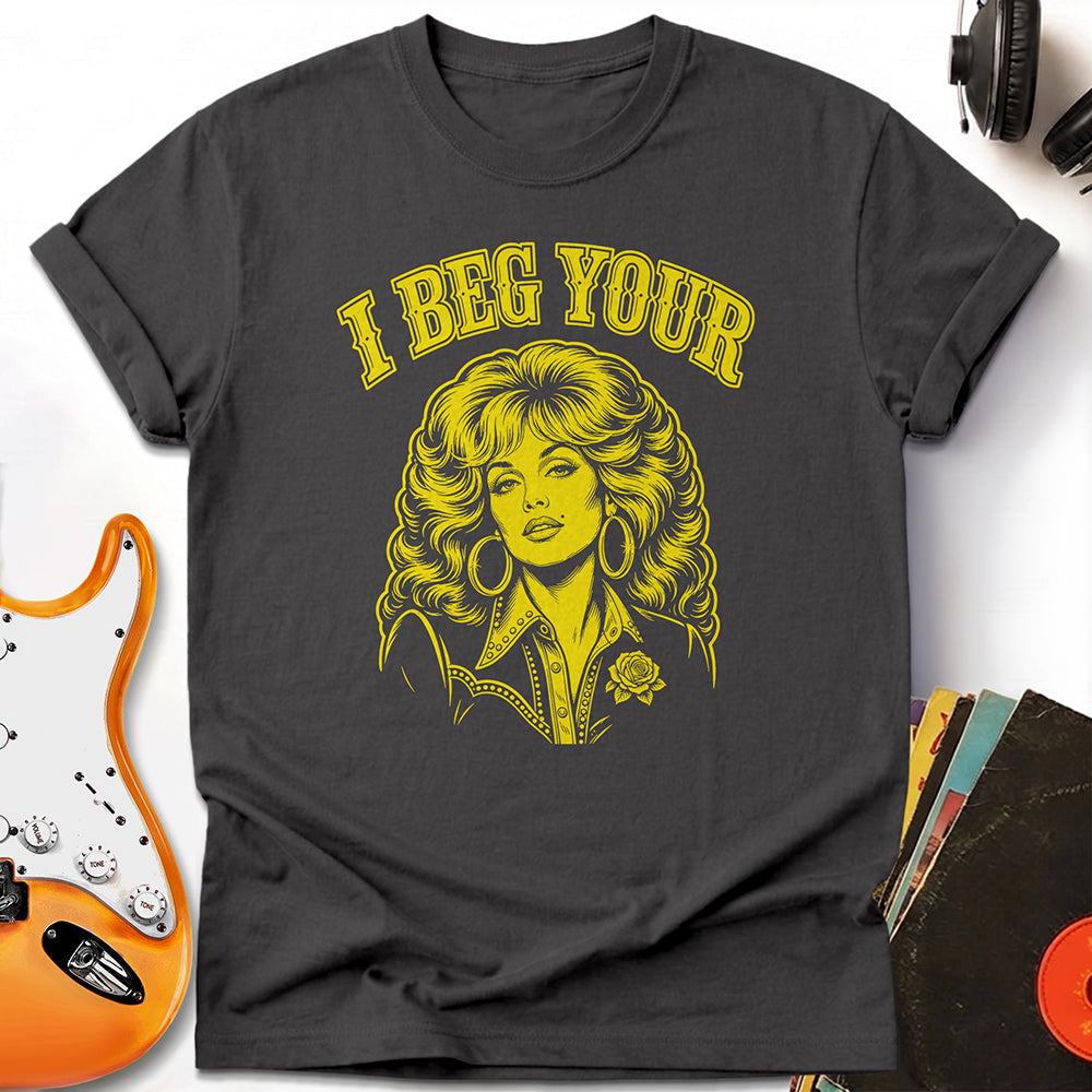 I Beg Your Parton Tee — Charcoal