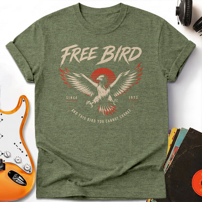 Free Bird Tee — Heather Military Green
