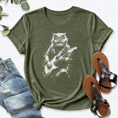 Guitar Cat — Heather Military Green