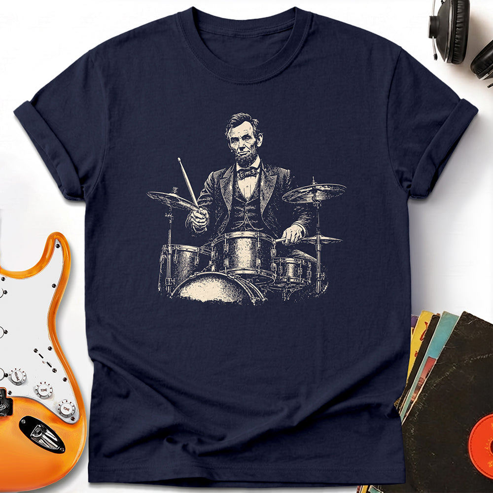 Abraham Drummer Tee — Navy