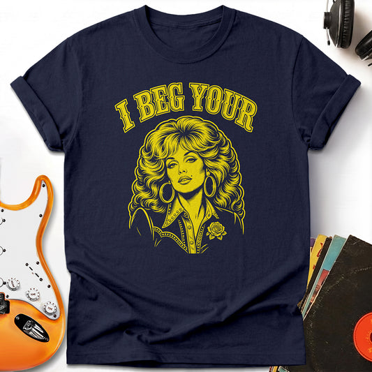 I Beg Your Parton Tee — Navy