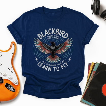 Free Bird Tee — Navy