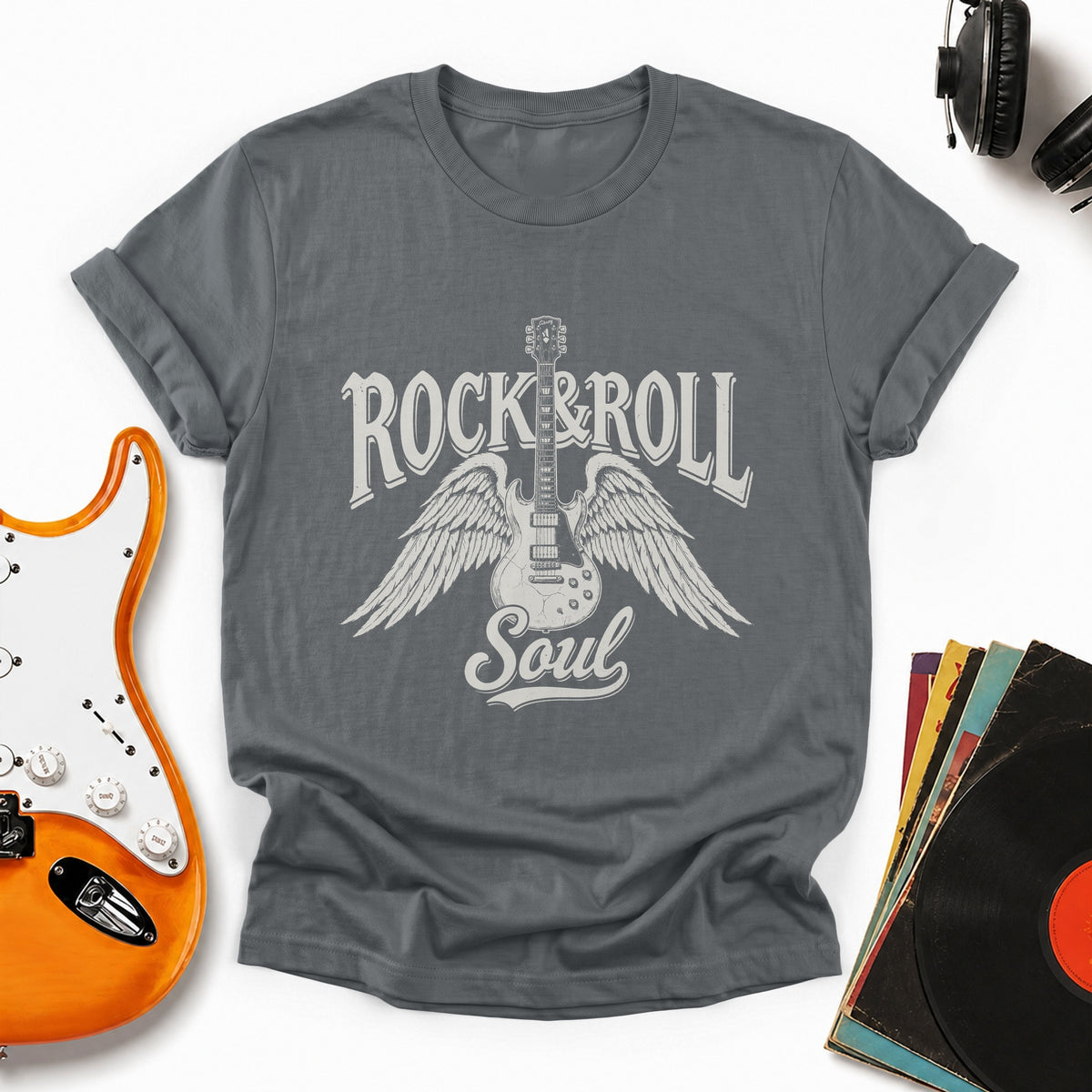 Rock N' Roll Soul Tee — Charcoal