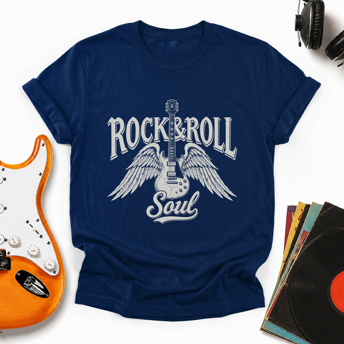Rock N' Roll Soul Tee — Navy