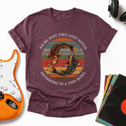 Two Lost Souls Tee — Heather Maroon