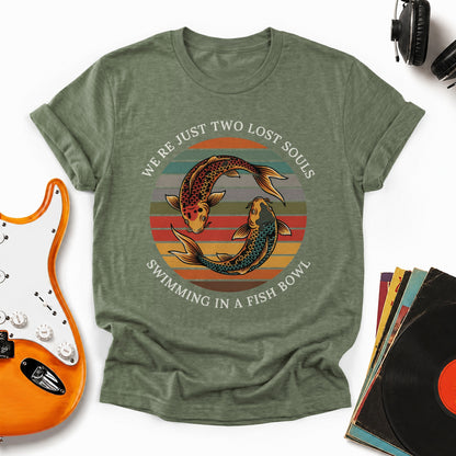 Two Lost Souls Tee — Heather Military Green